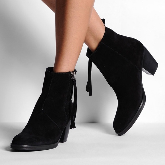 Acne Studios Shoes - ACNE Black Suede Pistol Ankle Boots